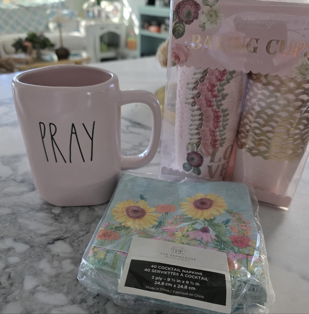 Floral Napkins Baking CUPS  SET